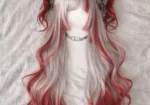 Cosplay Wig AkaiYoru Hime – mit Katzenohren und Kette
